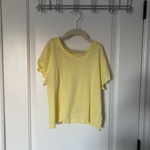 Yellow Pacsun Lettuce Edge Top
